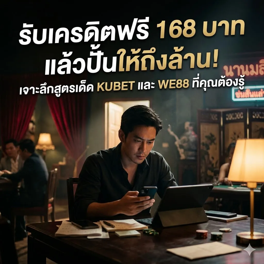 รับเครดิตฟรี 168 บาท แล้วปั้นให้ถึงล้าน! เจาะลึกสูตรเด็ด KUBET และ WE88 ที่คุณต้องรู้